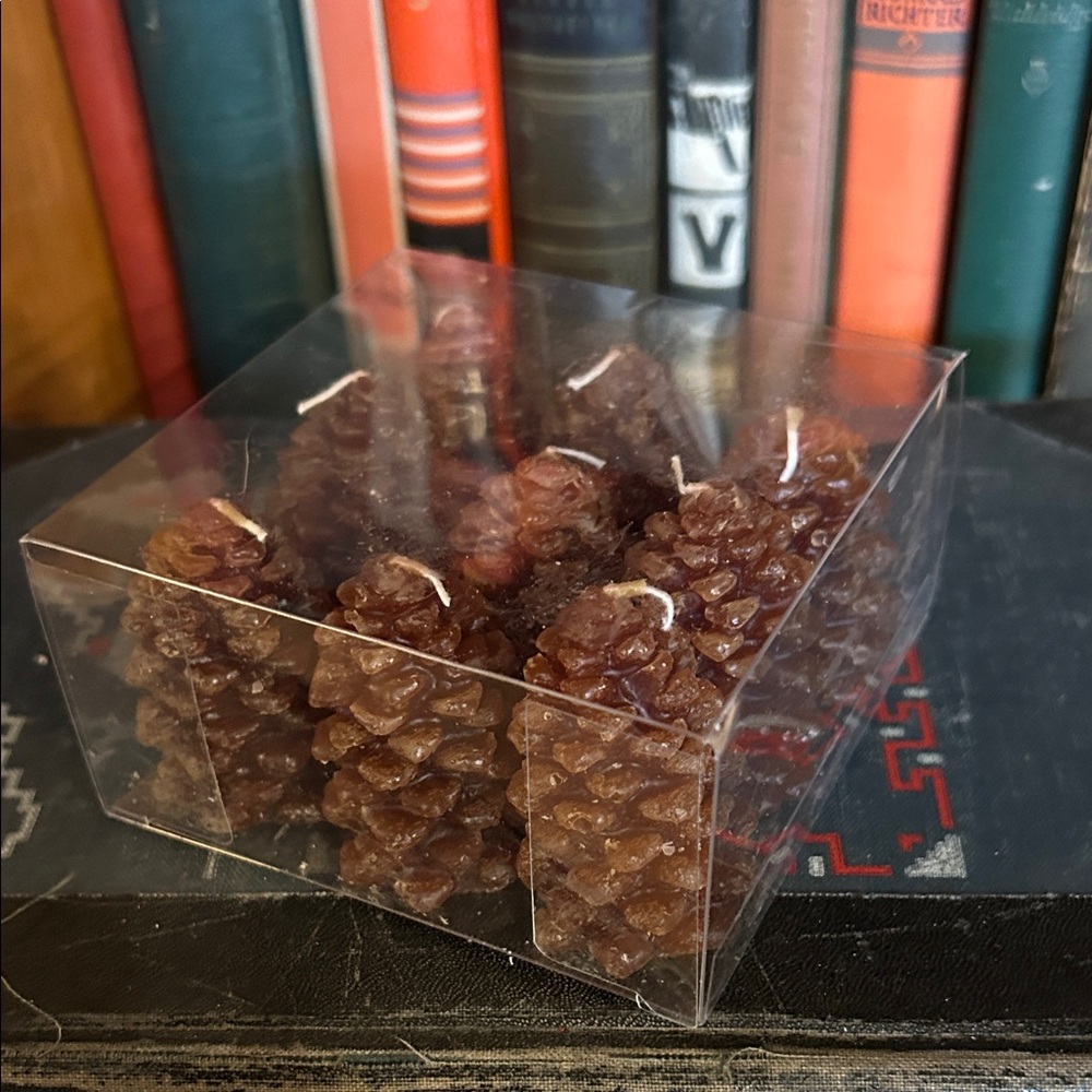 Set of 9 Mini Pinecone Candles